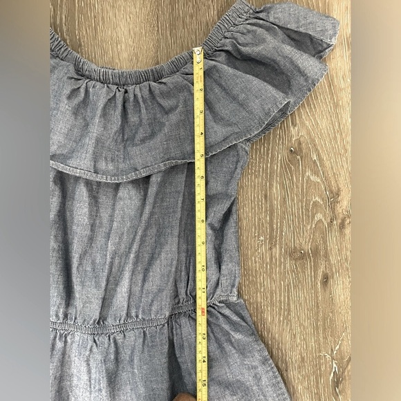 Vero Moda Off Shoulder Chambray Jumpsuit Size Medium - Picture 9 of 14